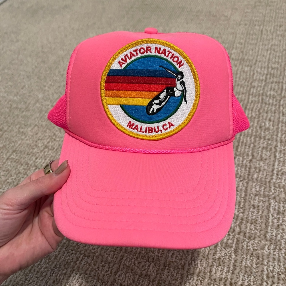 Aviator Nation Pink Trucker Hat